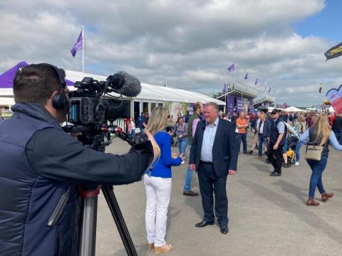 Dr Alastair Douglas, Director of AFBI Veterinary Sciences Division being interviewed at the Show Dr Alastair Douglas, Director of AFBI Veterinary Sciences Division being interviewed at the Show