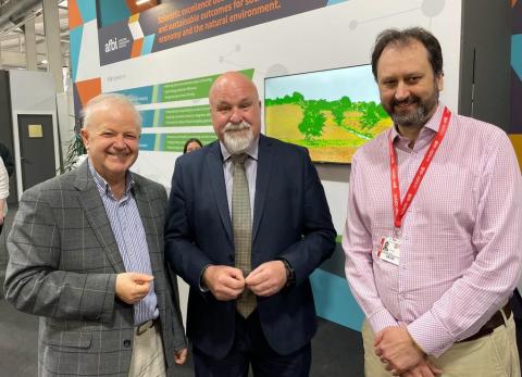 Prof Stuart Elborn, Provost QUB, Colin Coffey, AFBI Chair and Stephane Durand, IGFS Innovation Lead Prof Stuart Elborn, Provost QUB, Colin Coffey, AFBI Chair and Stephane Durand, IGFS Innovation Lead