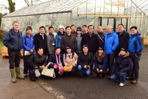 David Johnston and John Archer recently welcomed a group of Chinese scientists to AFBI Loughgall.