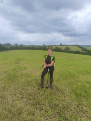 Joanne McGoldrick (Soil Sampler – RPS) at Millbank Farm, Killinchy, Co Down  