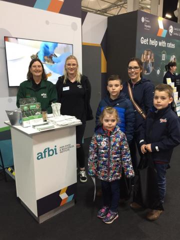 The Trimble family who paid a visit to the stand on Day 1 of the Balmoral Show